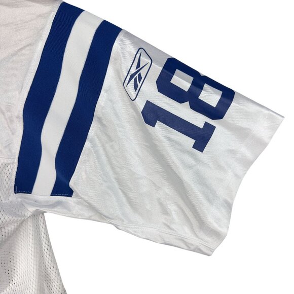 Reebok Jersey Men M Peyton Manning #18 Indianapolis Colts White NFL - Picture 6 of 11